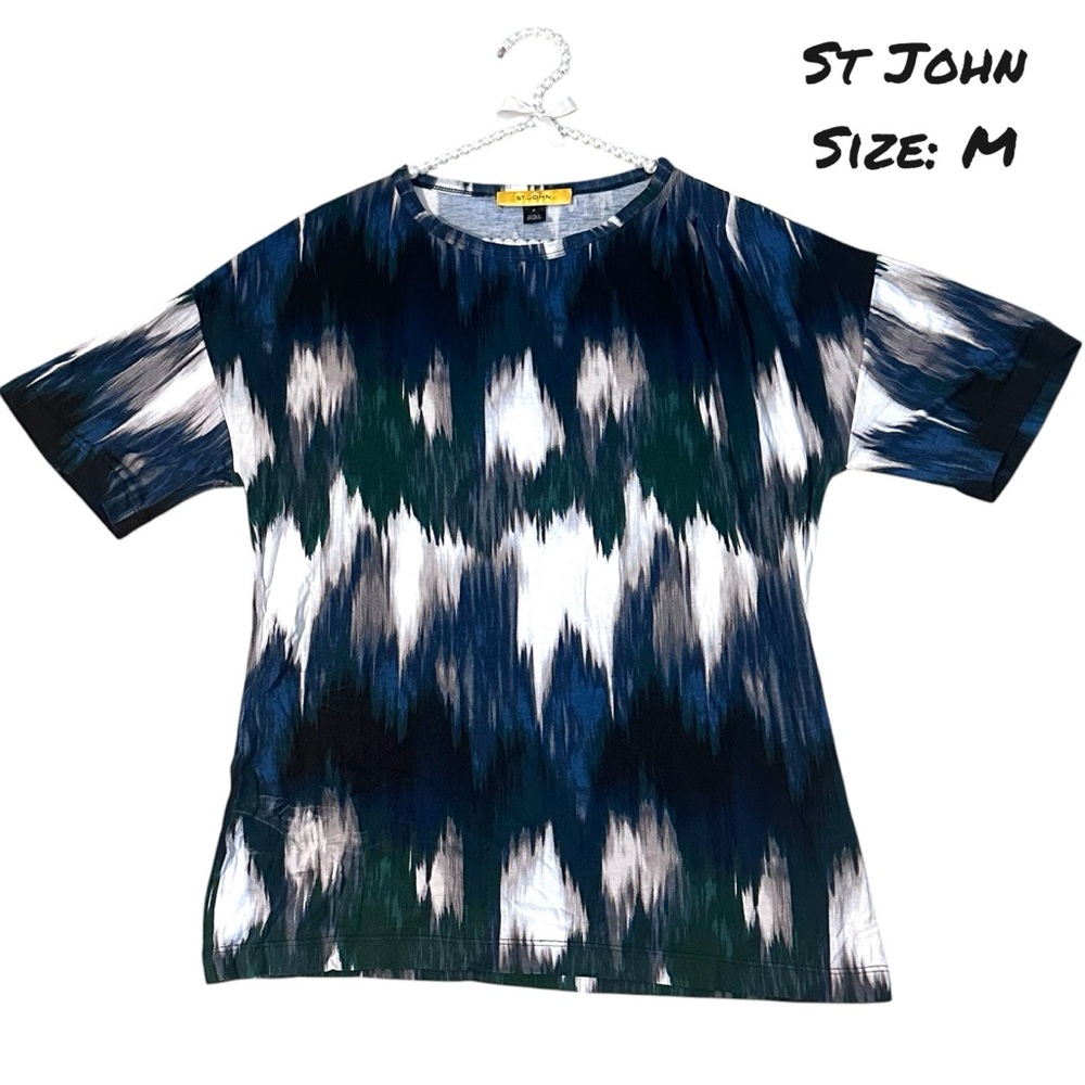 ST JOHN Yellow Label Colorful Tee - Size M